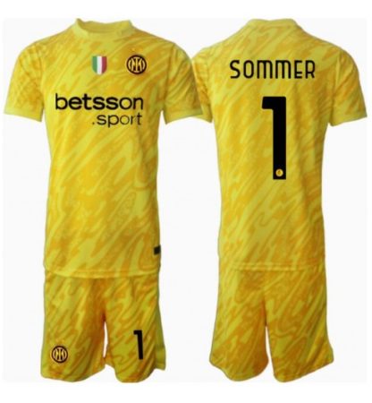 Kupiti-Prodajo-Otroski-Nogometni-dresi-Inter-Milan-Vratar-Gostujoci-2024-25-Yann-Sommer-1-Kratki-rokavi-hlace