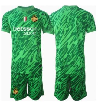 Kupiti-Prodajo-Otroski-Nogometni-dresi-kompleti-Inter-Milan-Vratar-Domaci-2024-25-z-lastnim-tiskom