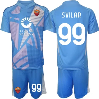 Najcenejsi-Nogometni-dresi-za-otroke-AS-Roma-Vratar-2024-25-Mile-Svilar-99