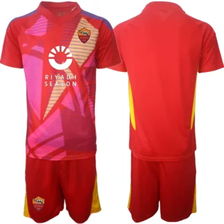 Najcenejsi-Nogometni-dresi-za-otroke-AS-Roma-Vratar-2024-25-rdeca