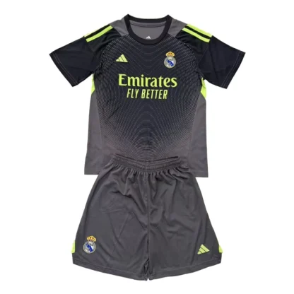 Najcenejsi-Otroski-Nogometni-dresi-za-otroke-Real-Madrid-Vratar-2025-26-Crna
