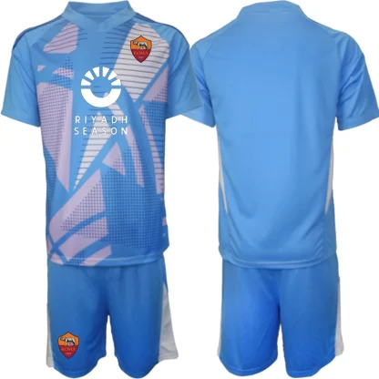 Najcenejsi-dresi-za-ekipe-otroke-AS-Roma-Vratar-2024-25-modra