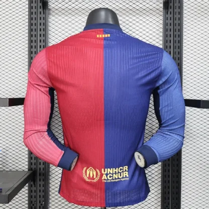 Kupiti-Prodajo-Moski-Nogometni-dresi-FC-Barcelona-Travis-Scott-2024-25-Dolgi-Rokav