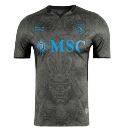 Kupiti-Prodajo-Moski-Nogometni-dresi-SSC-Napoli-Tretji-2024-25-Crna-Kratek-Rokav