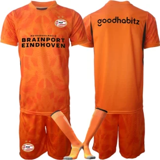 Kupiti-Prodajo-Otroski-Dresi-Kompleti-za-otroke-PSV-Eindhoven-Vratar-2024-25-oranzna