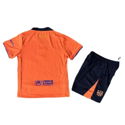 Kupiti-Prodajo-Otroski-Nogometni-Dres-komplet-FC-Barcelona-Tretji-2025-26-oranzna