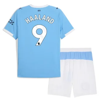 Kupiti-Prodajo-Otroski-Nogometni-dresi-Kompleti-Manchester-City-Domaci-2025-26-Erling-Haaland-9