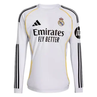 Najcenejsi-Moski-Nogometni-dresi-Real-Madrid-Domaci-2025-26-Dolgi-Rokav