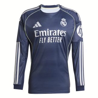 Najcenejsi-Moski-Nogometni-dresi-Real-Madrid-Gostujoci-2025-26-Dolgi-Rokav
