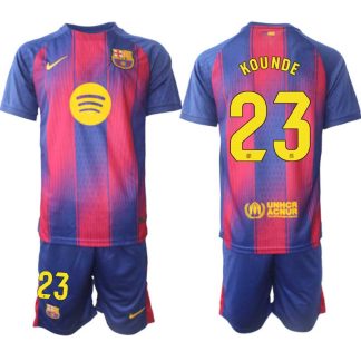 Kupiti-Prodajo-Moske-Nogometnih-dresov-kompleti-FC-Barcelona-Domaci-2025-26-Jules-Kounde-23