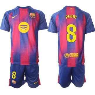 Kupiti-Prodajo-Moske-Nogometnih-dresov-kompleti-Pedri-Gonzalez-8-FC-Barcelona-Domaci-2025-26