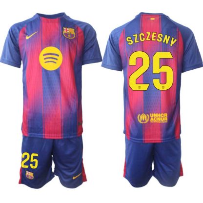Kupiti-Prodajo-Moske-Nogometnih-dresov-kompleti-Wojciech-Szczesny-25-FC-Barcelona-Domaci-2025-26