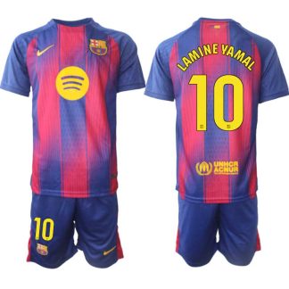 Kupiti-Prodajo-Moski-Nogometni-dresi-komplet-Lamine-Yamal-10-FC-Barcelona-Domaci-2025-26