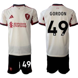 Kupiti-Prodajo-Moski-Nogometni-dresi-Liverpool-Kaide-Gordon-49-Gostujoci-2025-26-Kratek-Rokav-Kratke-hlace