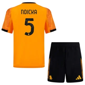 Kupiti-Prodajo-Otroski-Nogometni-dresi-Komplet-AS-Roma-Evan-Ndicka-5-Gostujoci-2025-26