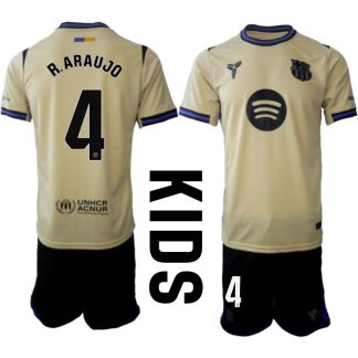Kupiti-Prodajo-Otroski-Nogometni-dresi-komplet-FC-Barcelona-Ronald-Araujo-4-Gostujoci-2025-26