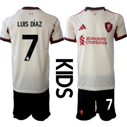 Kupiti-Prodajo-Otroski-nogometni-dresi-kompleti-Liverpool-Luis-Diaz-7-Gostujoci-2025-26