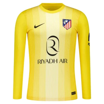 Najcenejsi-Nogometni-dresi-rumena-Atletico-Madrid-Jan-Oblak-13-Vratar-2025-26-Dolgi-Rokav