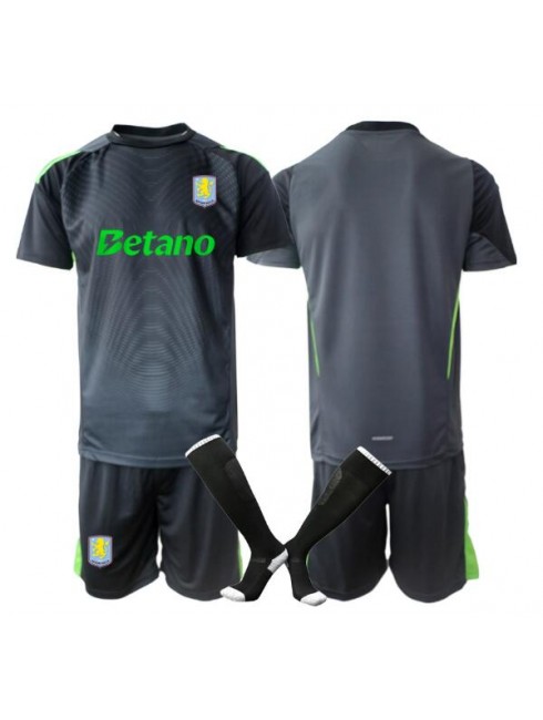 Kupiti-Prodajo-Otroski-nogometni-dresi-Kompleti-Aston-Villa-Vratar-Domaci-2025-26-crna