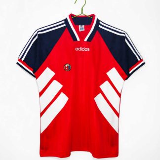 Kupiti-Prodajo-Moski-retro-nogometni-dresi-Norveska-Domaci-1994-95-Kratek-Rokav