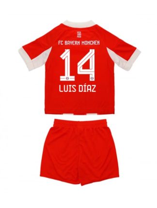 Kupiti-Prodajo-Otroski-Nogometni-dresi-Bayern-Munich-Luis-Diaz-14-Domaci-2025-26-komplet