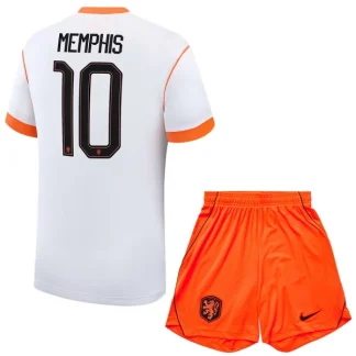 Kupiti-Prodajo-Otroski-Nogometni-dresi-kompleti-Nizozemska-Reprezentance-Memphis-Depay-10-Gostujoci-SP-2026