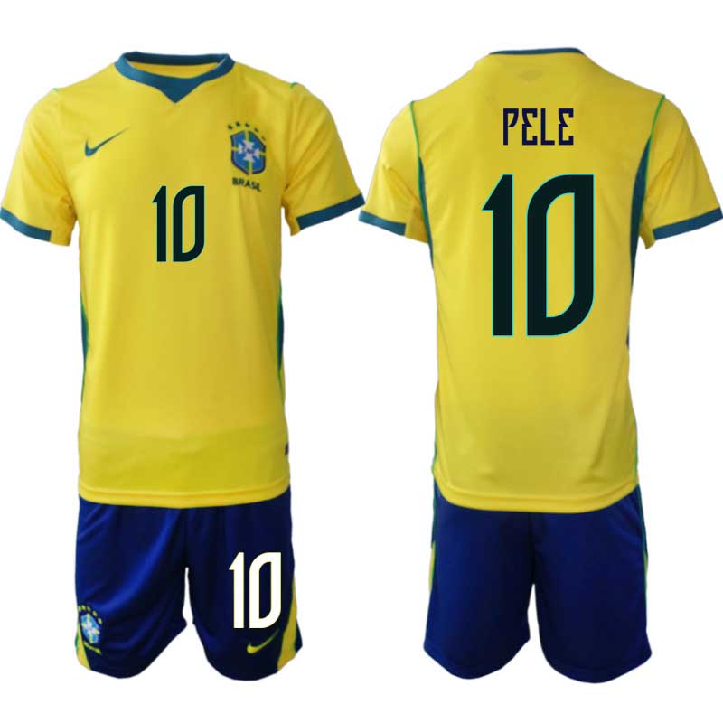 Kupiti-Prodajo-Moski-Nogometni-dresi-reprezentance-Brazilija-Pele-10-Domaci-SP-2026-Kratke-hlace