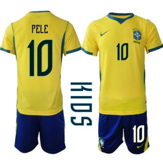 Kupiti-Prodajo-Otroski-Nogometni-dresi-kompleti-Brazilija-Pele-10-Domaci-SP-2026
