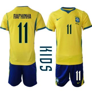 Kupiti-Prodajo-Otroski-Nogometni-dresi-kompleti-Brazilija-Raphinha-Belloli-11-Domaci-SP-2026