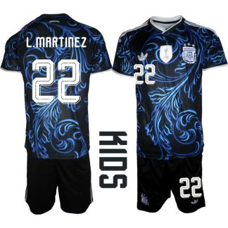 Kupiti-Prodajo-Otroski-Nogometni-dresi-Argentina-reprezentance-Lautaro-Martinez-22-Gostujoci-SP-2026-Kratke-hlace