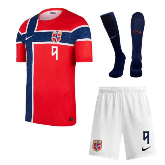 Kupiti-Prodajo-Erling-Haaland-9-Otroski-nogometni-dresi-Norveska-SP-2026-Domaci