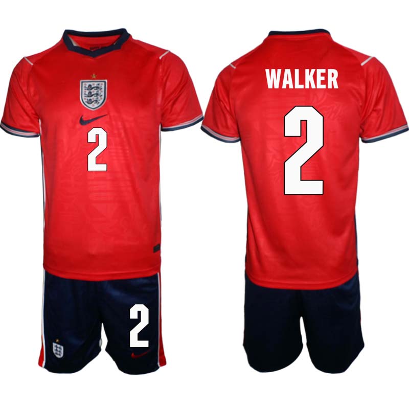 Kupiti-Prodajo-Moski-Nogometni-dresi-kompleti-Anglija-SP-2026-Kyle-Walker-2-Gostujoci-rdeca-crna