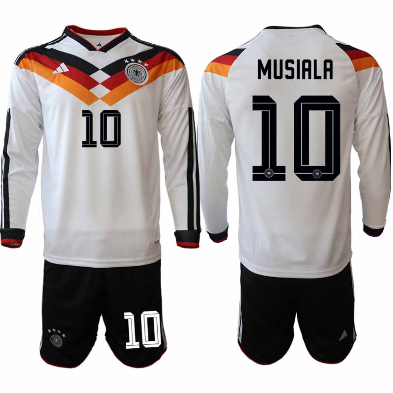 Kupiti-Prodajo-Moski-Nogometni-dresi-reprezentance-Nemcija-DFB-Jamal-Musiala-10-Domaci-SP-2026-Dolgi-Rokav-Kratke-hlace