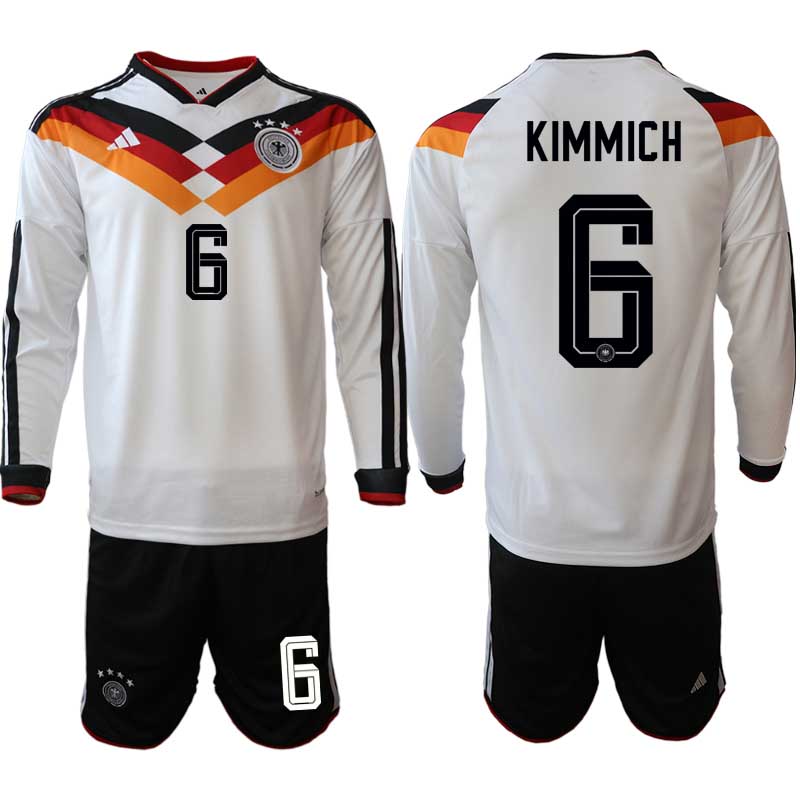 Kupiti-Prodajo-Moski-Nogometni-dresi-reprezentance-Nemcija-DFB-Joshua-Kimmich-6-Domaci-SP-2026-Dolgi-Rokav-Kratke-hlace