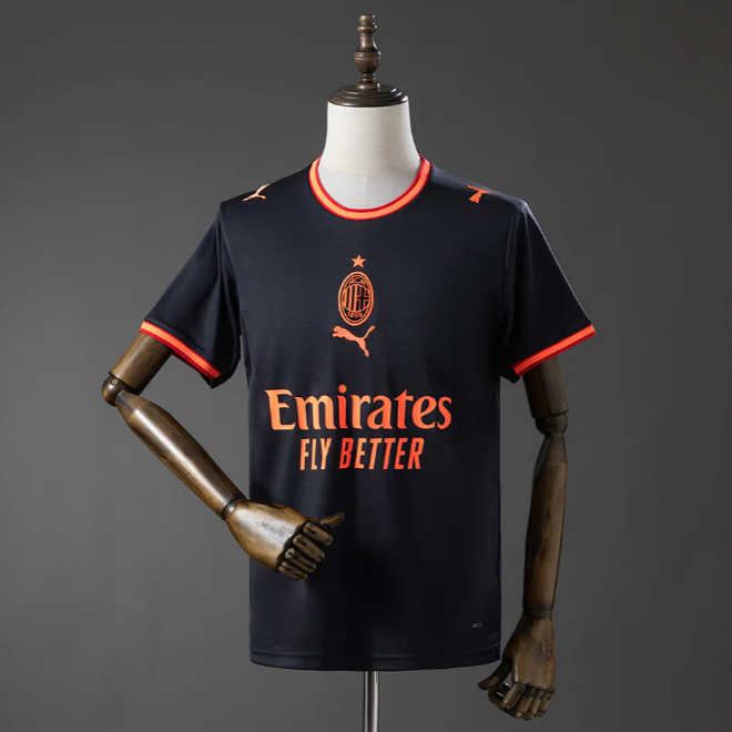 Kupiti-Prodajo-Moski-nogometni-dresi-AC-Milan-Tretji-2026-27-crna-Kratek-Rokav