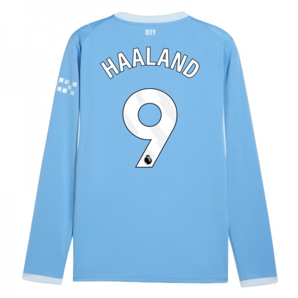 Kupiti Prodajo Nogometni dresi Manchester City Domači 2026-27 Erling Haaland #9 Dolgi Rokav