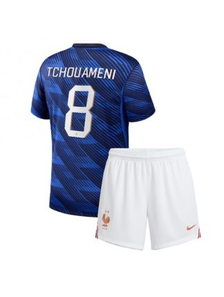 Kupiti-Prodajo-Otroski-Nogometni-dresi-kompleti-Francija-Aurelien-Tchouameni-8-Domaci-SP-2026